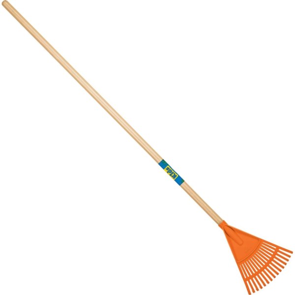 Escoba De Jardín Infantil Plástica Naranja Truper EP15-KID