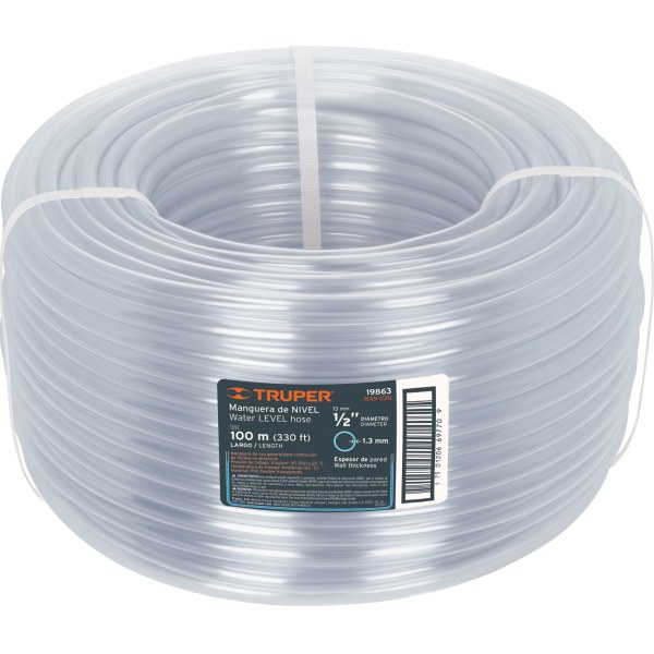 Manguera De Nivel 1/2'' Rollo 100mt Truper MAN-1/2N