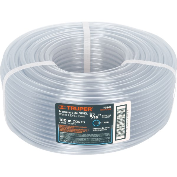 Manguera De Nivel 5/16'' Rollo 100mt Truper MAN-5/16N