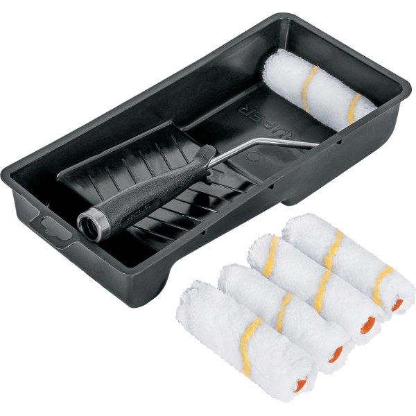 Kit Pintor Bandeja 5 Repuestos Rodillo + Mango Truper KIT-ROPI-420N