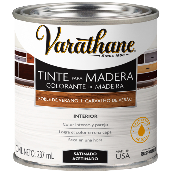 Tinte Para Madera Roble De Verano Varathane 237ml
