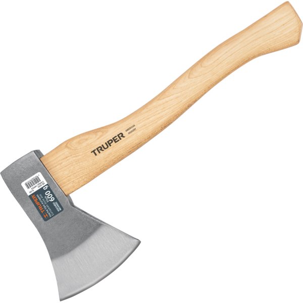 Hacha De Mano Europea 600gr Cabo Madera Truper HE-600