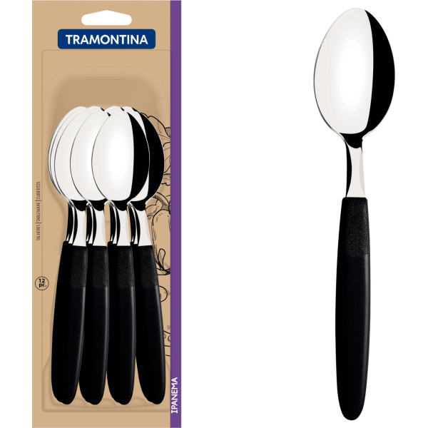 Juego 12 Cucharas De Mesa Tramontina Ipanema Negro 23363/900