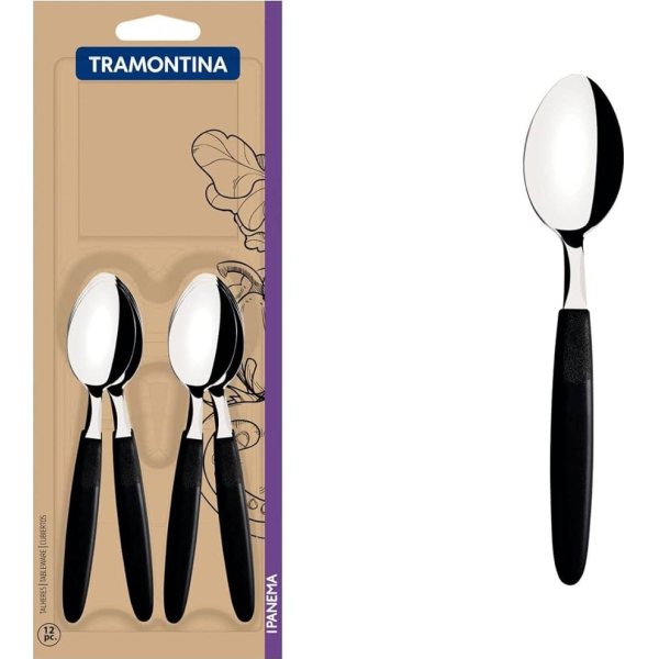 Juego 12 Cucharas De Té Tramontina Ipanema Negro 23367/900