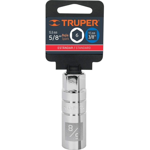 Dado Para Bujías 5/8'' Encastre 3/8'' Truper D-3820-B