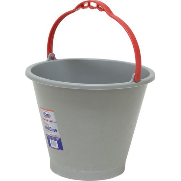 Balde Plástico Pvc 10 Litros Multiuso Obra Roma 