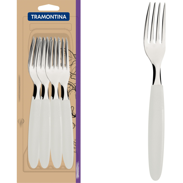 Juego 12 Tenedores De Mesa Tramontina Ipanema Blanco 23362/980