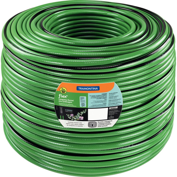 Manguera Jardín 1/2'' Verde Negra 300mt Tramontina 79165/530