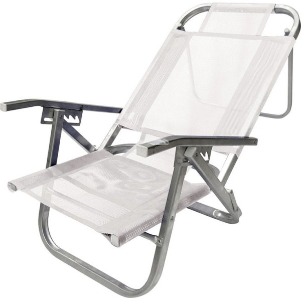 Reposera de playa reclinable Botafogo Copacabana Blanco