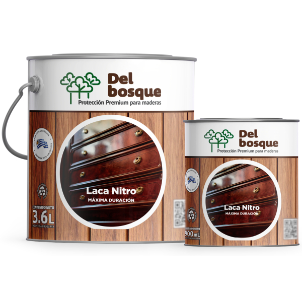 Laca Nitro Para Madera Mate Del Bosque 0,9lt