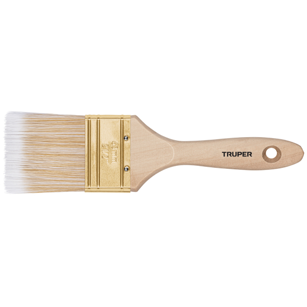Pincel Cerda Blanca 2 1/2'' Corte Recto Truper BRT-2-1/2S (Unidad)