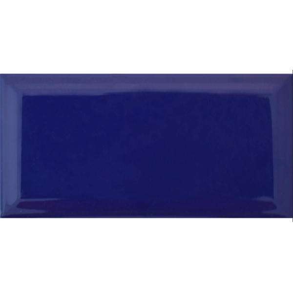 Cerámica Ladrillo Biselado 10x20cm Azul Brillante TECNOGRES