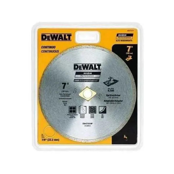 Disco Diamantado DeWalt DW47701HP 180mm Continuo