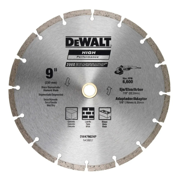 Disco Diamantado DeWalt DW47902HP 230mm Segmentado