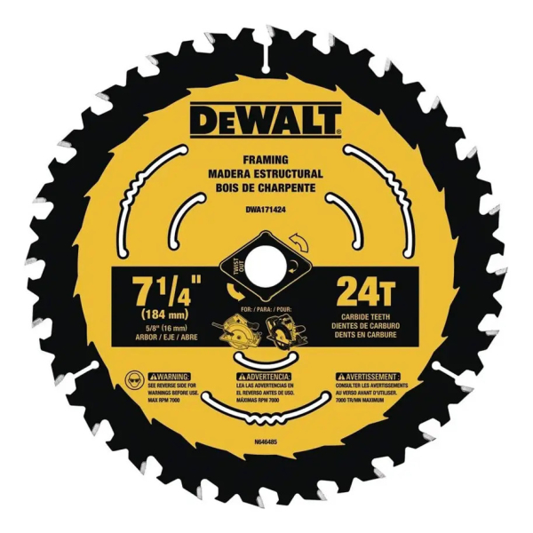 Disco Sierra DeWalt DWA171424 7 1/4 24d