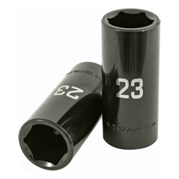 Truper D-7323-ml, Dado Largo Impacto De 23 Mm, 6 Puntas