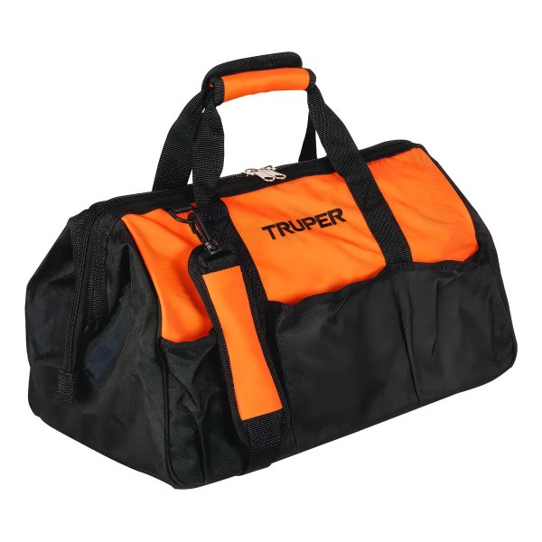 Maleta Flexible Portaherramienta De 18 . Truper MALE-18 Negro y Naranja