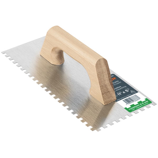 Llana Albañil Dentada 13x28cm Mango Madera Truper LLM-2C 