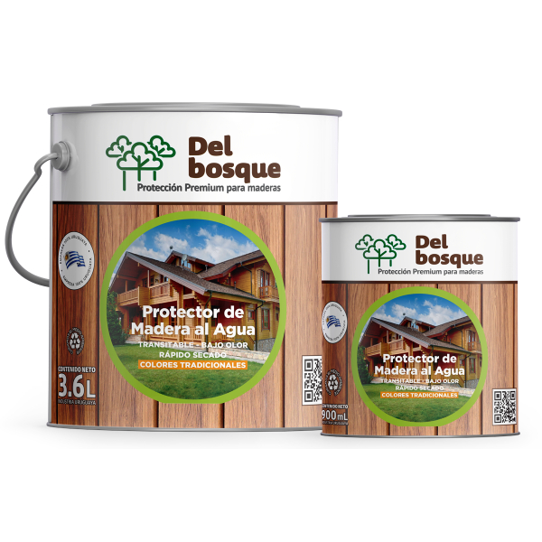 Protector De Madera Al Agua Cedro 0,9lt Del Bosque