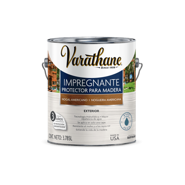 Protector De Madera Nogal Americano 3,785lt Varathane Raincoat 
