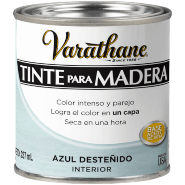 Tinte Para Madera Azul Desteñido Varathane 237ml