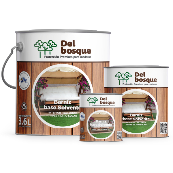 Barniz Clásico Para Madera Brillante 0,9lt Del Bosque