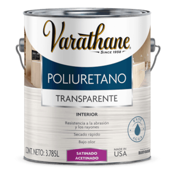 Barniz Poliuretano Madera Interior Satinado 3,785lt Varathane