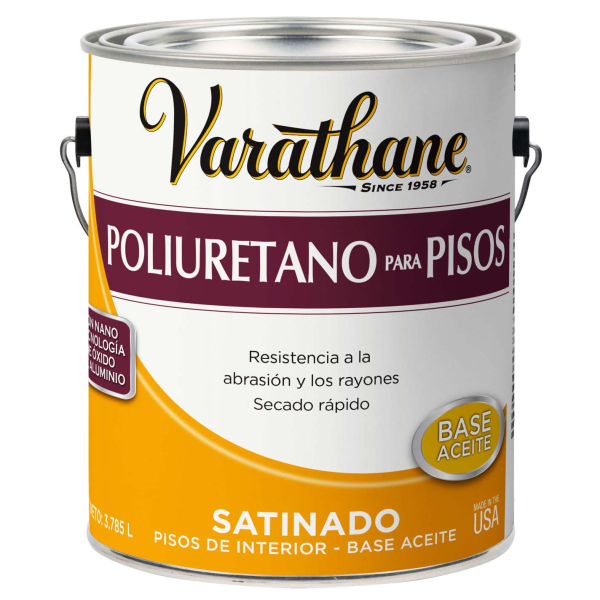 Poliuretano Para Pisos Base Aceite Satinado 3,785lt Varathane