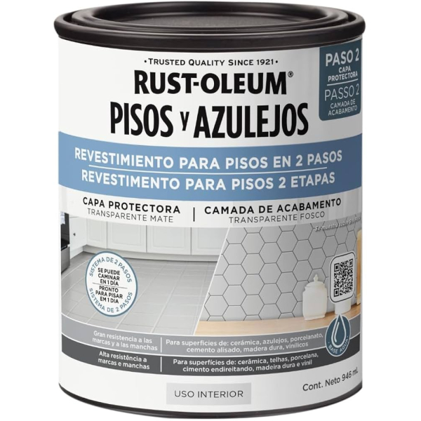 Protector Transparente Mate Pisos y Azulejos Rust Oleum 946ml