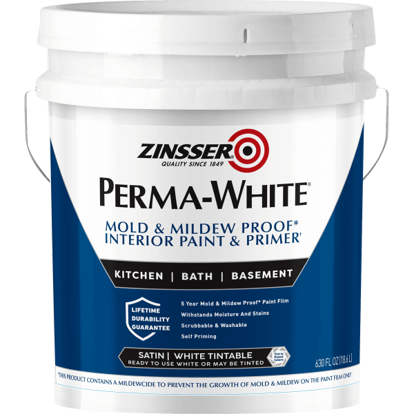 Pintura Látex Interior Blanco Satinado PERMA WHITE Zinsser 18,9lt