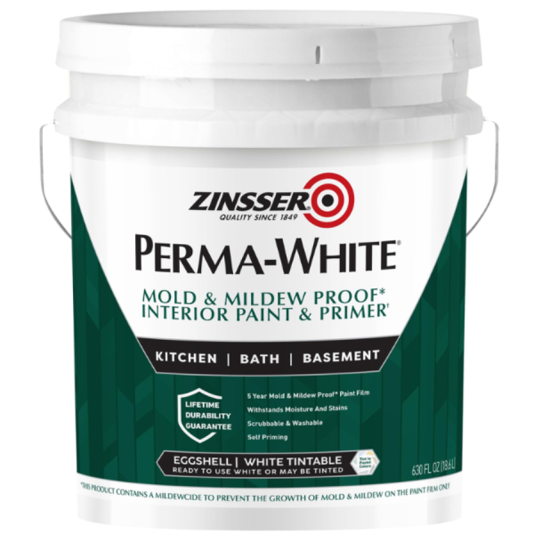 Pintura Látex Interior Cáscara Huevo PERMA WHITE Zinsser 18,9lt