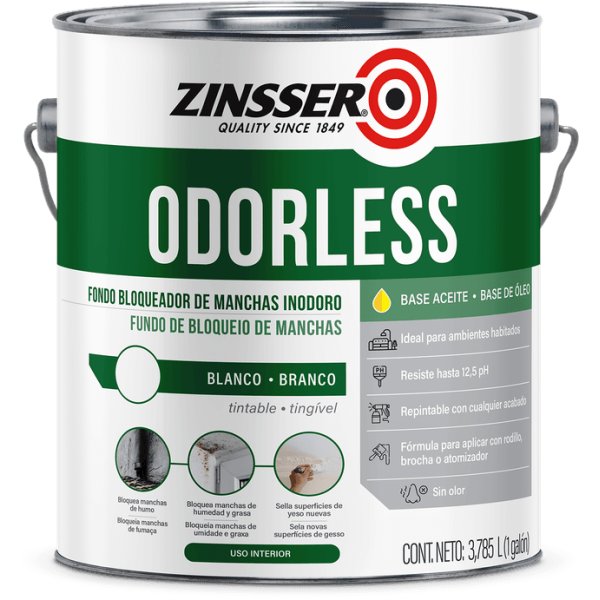 Fijador Sellador Blanco Bajo Olor Odorless Zinsser 3,785lt