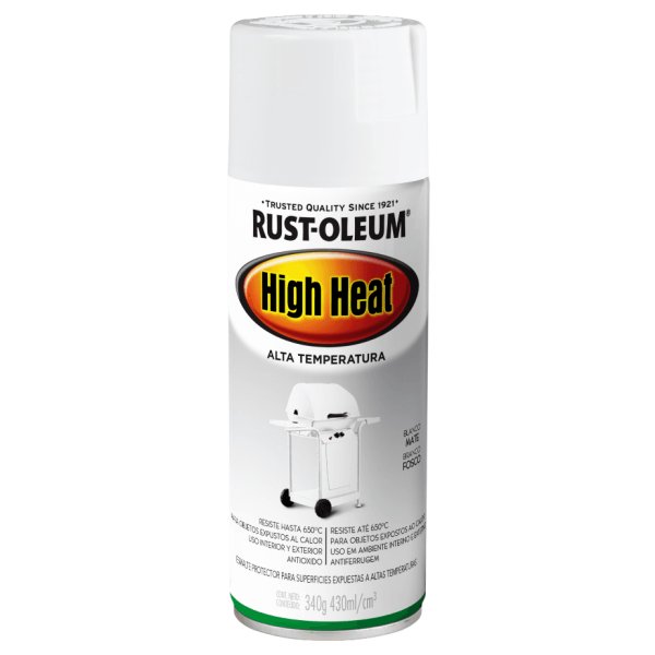 Esmalte Alta Temperatura 650°C Blanco Rust Oleum Aerosol 340gr