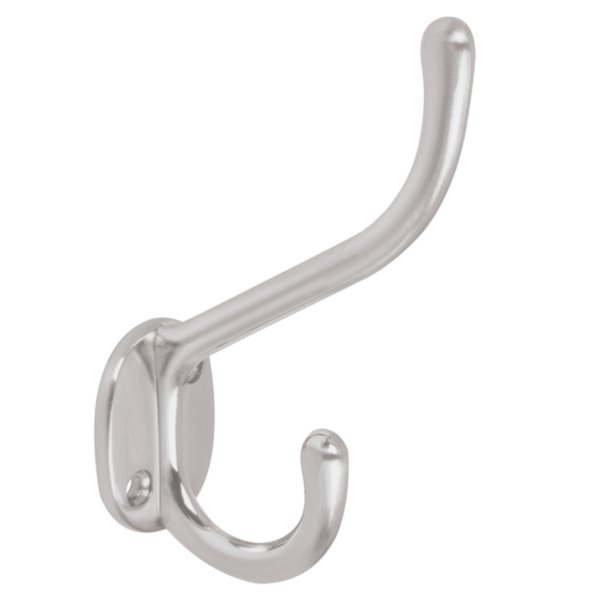 Gancho Percha Doble Vertical Cromo Mate Hermex PEPU-13