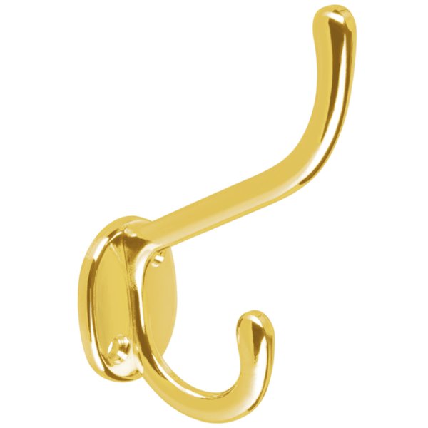Gancho Percha Doble Vertical Dorado Hermex PEPU-11