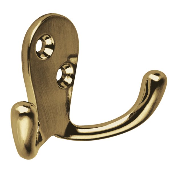 Gancho Percha Doble Horizontal Bronce Antiguo Hermex PEPU-22