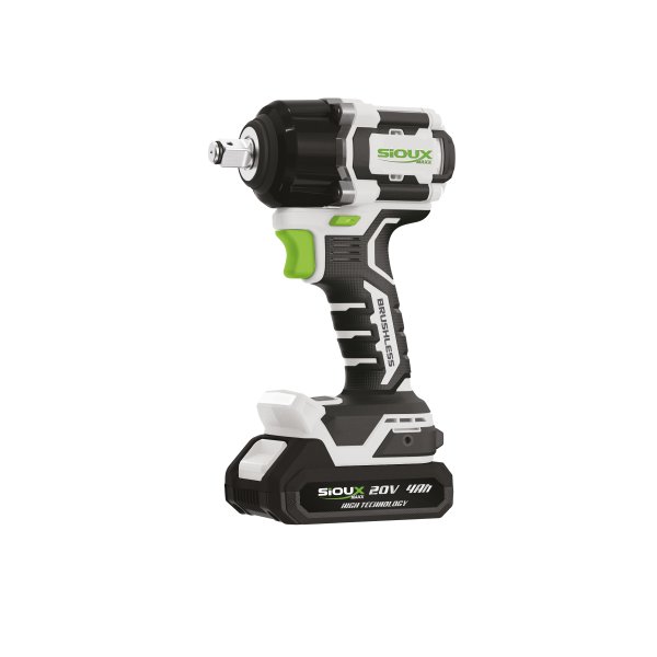 Llave de impacto ind 1/2" 650N/m Kit 2 bat 20v-4A