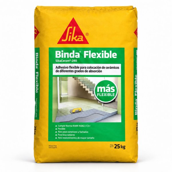 Adhesivo para cerámica BINDAFIX FLEXIBLE 25KG