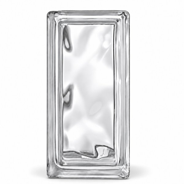 Medio Ladrillo de Vidrio 9x19cm Nube - Clear Wave