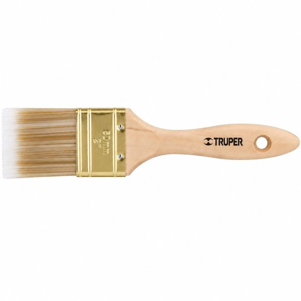 Pincel Cerda Blanca 2'' Corte Recto Truper BRT-2S (Pack x 6)