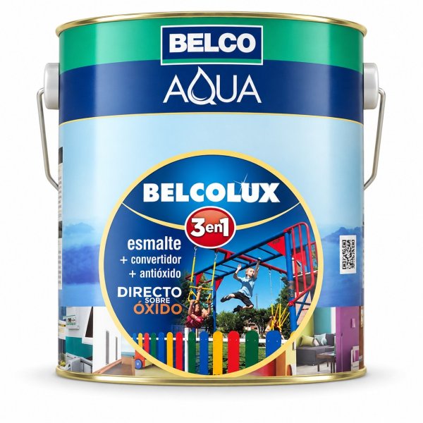 Esmalte 3 En 1 Blanco Brillante BELCOLUX Aqua Belco 3,6lt