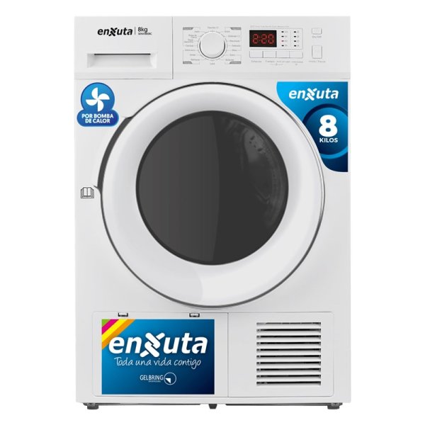 Secarropa Carga Frontal Blanco Por Bomba de Calor de 8 kg Enxuta SENX980BC