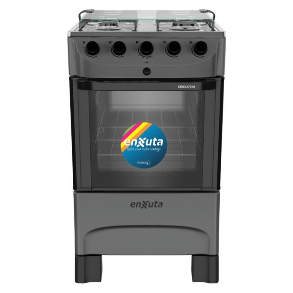 Cocina Supergas 4 Hornallas Titanio Con Termocupla y Encendido Enxuta CENX27210T