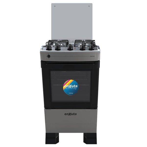 Cocina Supergas 4 Hornallas Titanio con Termocupla y Grill Enxuta CENX27542T