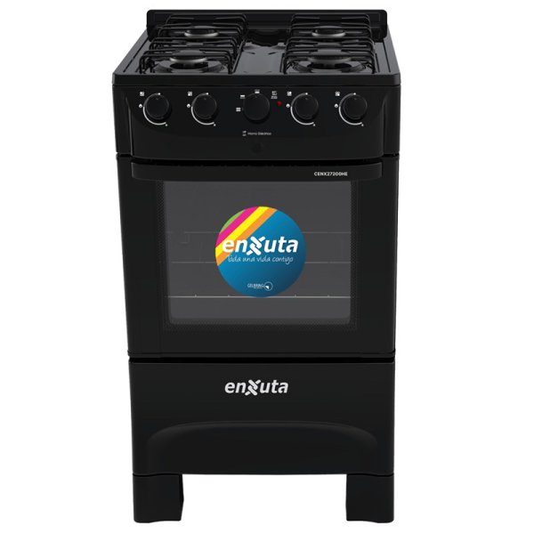 Cocina Combinada 4 Hornallas Negra Enxuta CENX27200HENG