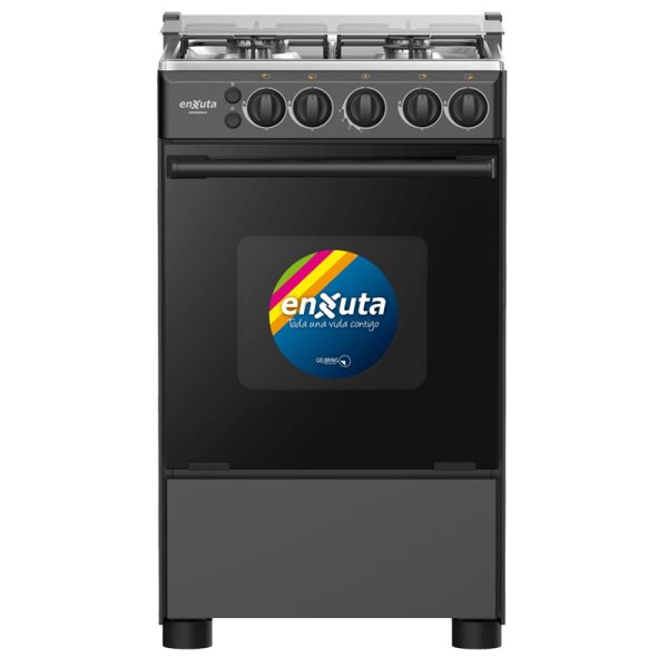 Cocina Supergas 4 Hornallas Negra con Termocupla 50x60 Enxuta CENX9504N