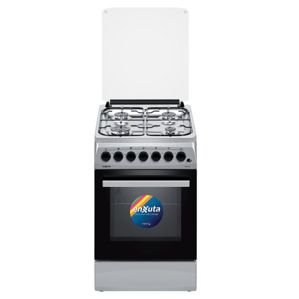 Cocina Combinada 4 Hornallas Inox con Termocupla 50x60 Enxuta CENX5544I