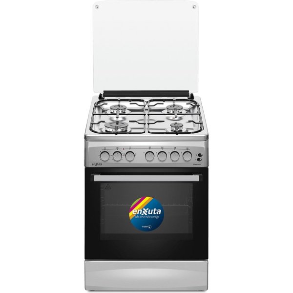 Cocina Combinada 4 Hornallas Inox 60x60 con Convección Enxuta CENX5644I
