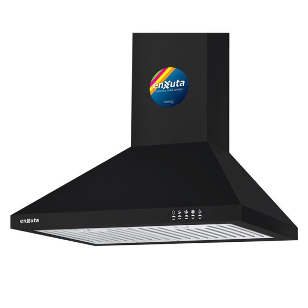 Campana 60 cm Negra con extracción de 750 m³/h Enxuta CNENX116