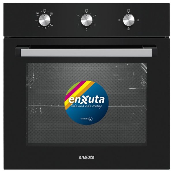 Horno a Gas de Empotrar Negro con Convección Enxuta HEENXG5500NG